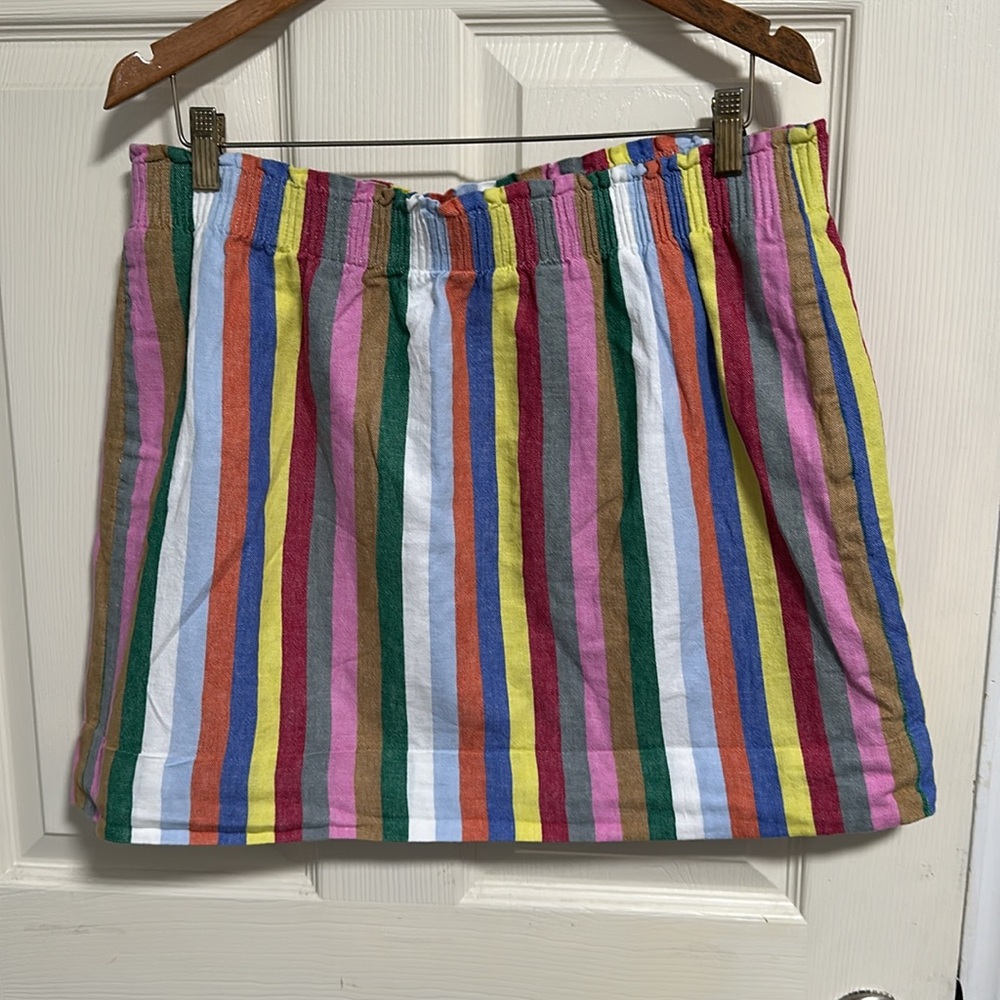 J. Crew Factory Multicolor Striped Mini Skirt
